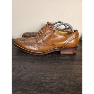 Cole Haan Grand OS Brown Leather Wingtip Lace Up Oxfords Shoes Men's 9.5